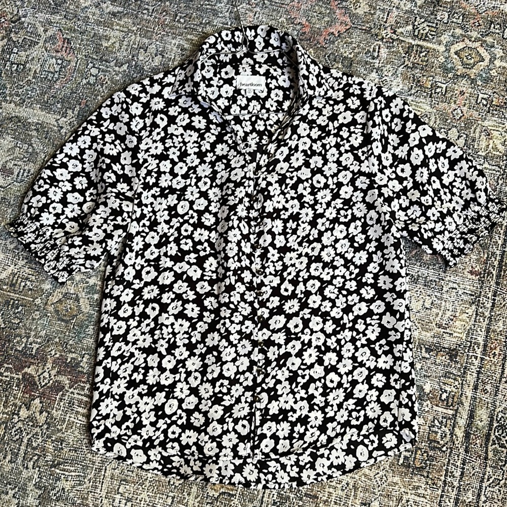 Shopbop heartloom floral short sleeve blouse